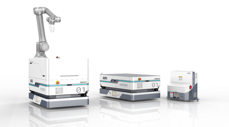 PA旗舰厅數位開發的自主式移動機器人（AMR250M），搭配全向輪並結合AI演算法、2D LiDAR、3D攝影機等技術，協助客戶實現產線全自動化